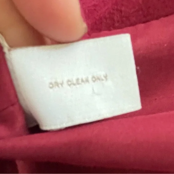 CHICO'S Women's Size 2 (L/12) Dark Red Blazer Jacket Hook Eye Closure Lined - Picture 9 of 9